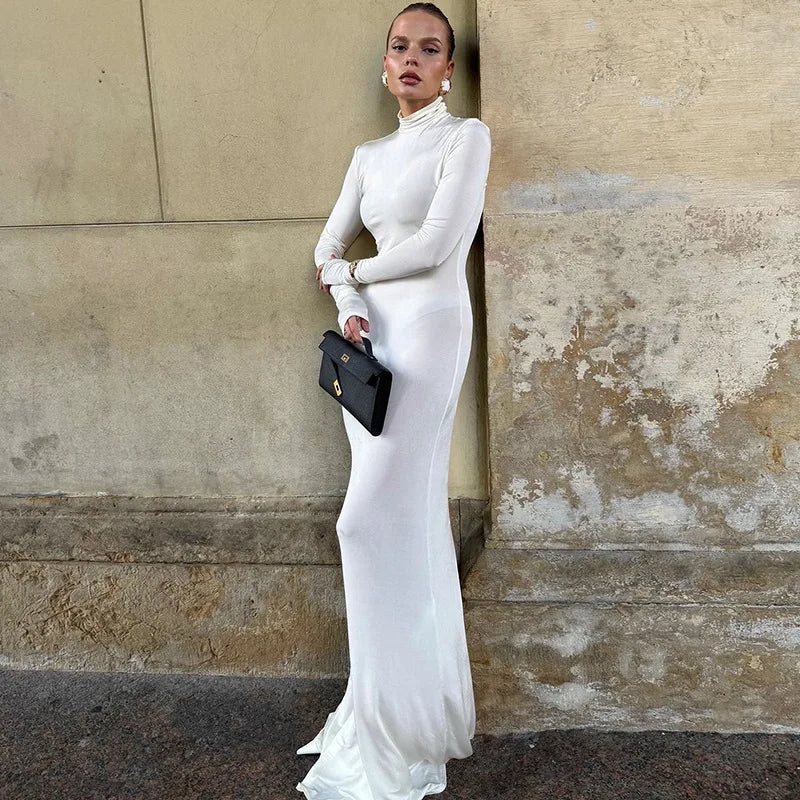 Modest Maxi Dress with Turtleneck - CALA