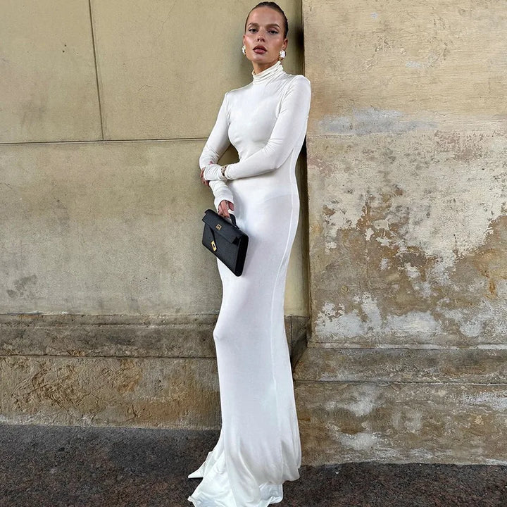 Modest Maxi Dress with Turtleneck - CALA