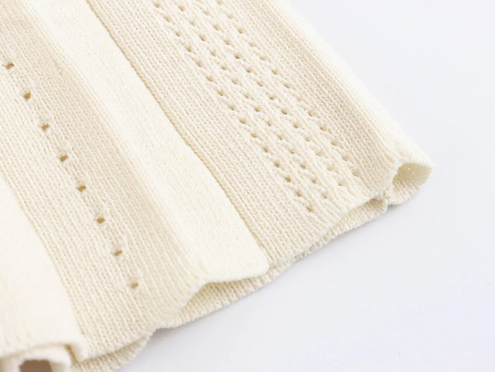 Midi Knitted Dress with French Vintage Design - Mimi