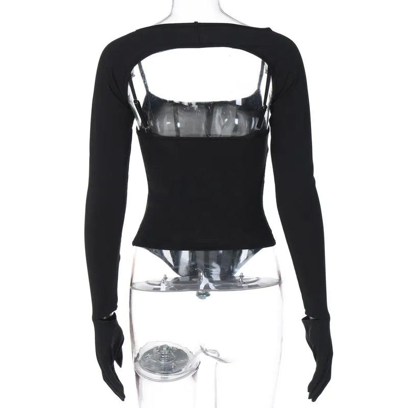Corset Shirt with Cutout Design - Carolina