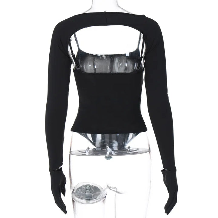 Corset Shirt with Cutout Design - Carolina