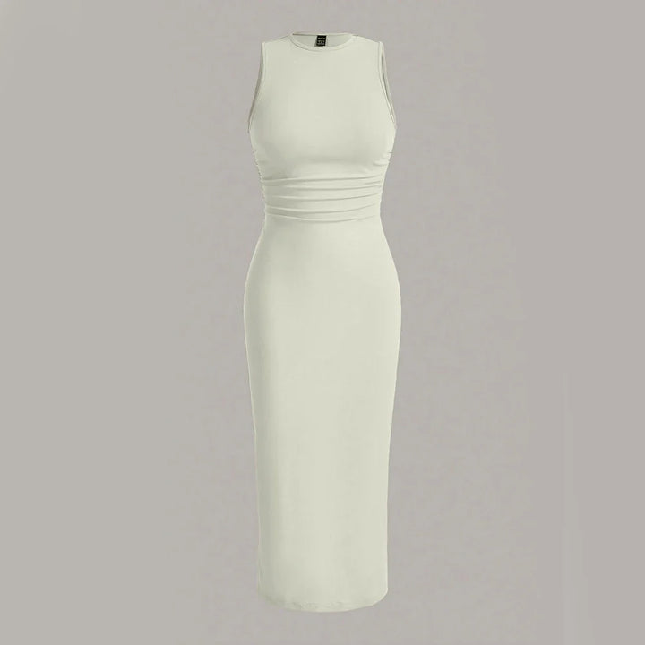 Fitted midi dress with shaping fabric - Novah