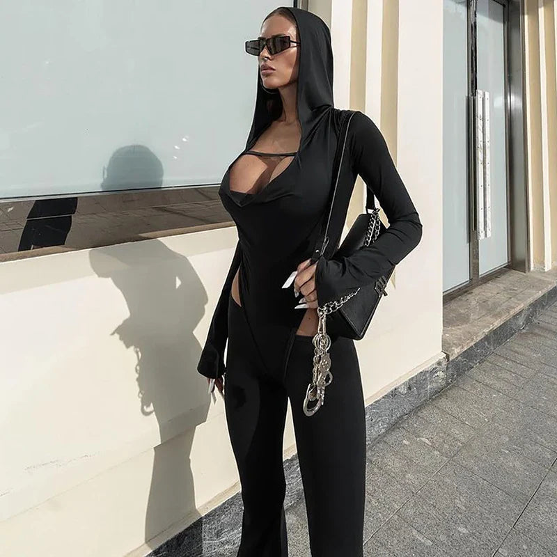 Pedal pushers jumpsuit with hat decoration STREET STYLE - Roxanne