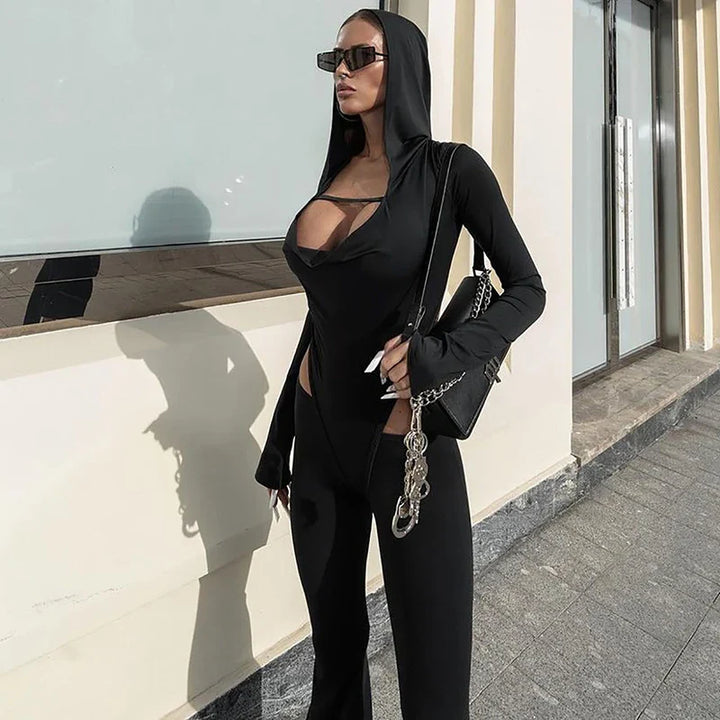 Pedal pushers jumpsuit with hat decoration STREET STYLE - Roxanne