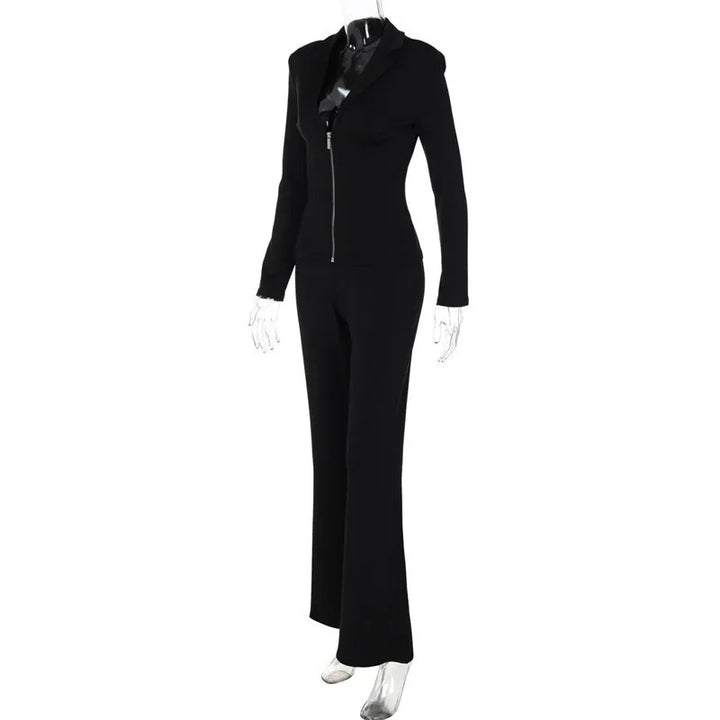 Elegant two-piece suit with zipper closure - Lorraine