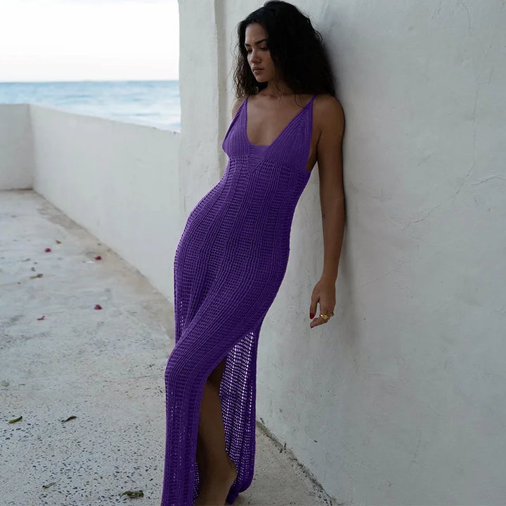 Knitted maxi beach dress - Bonita