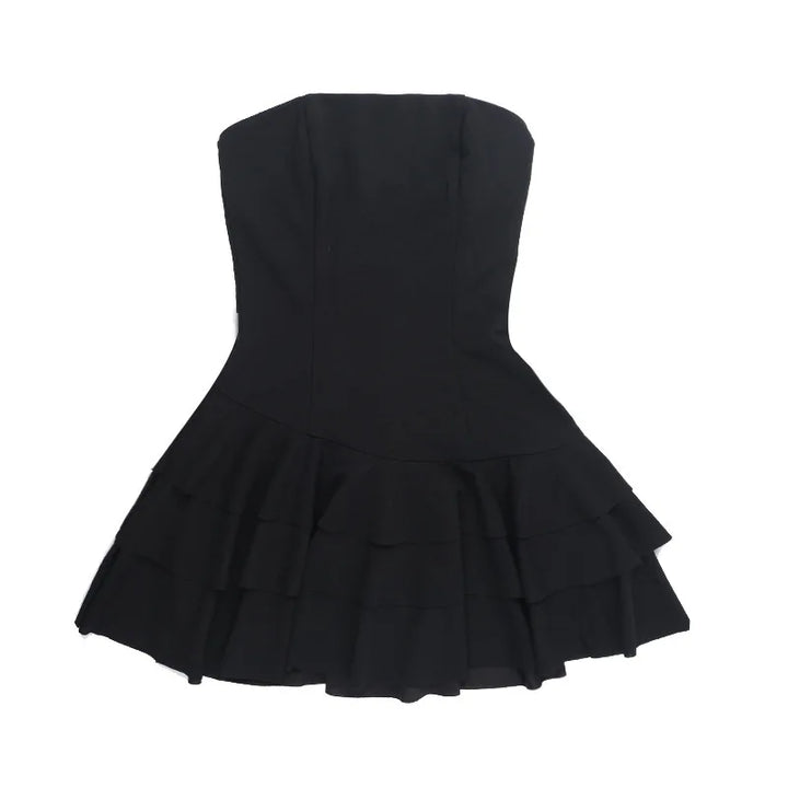 Strapless mini dress with tiered ruffle - Don
