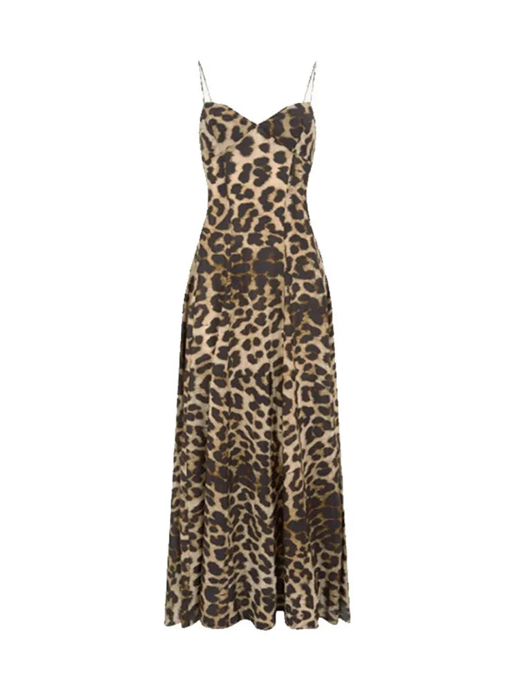 Leopard Print A-Line Maxi Dress - Milani