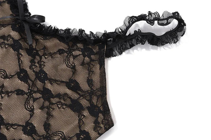 Midi Lace Dress with Bow Detail - Rachel