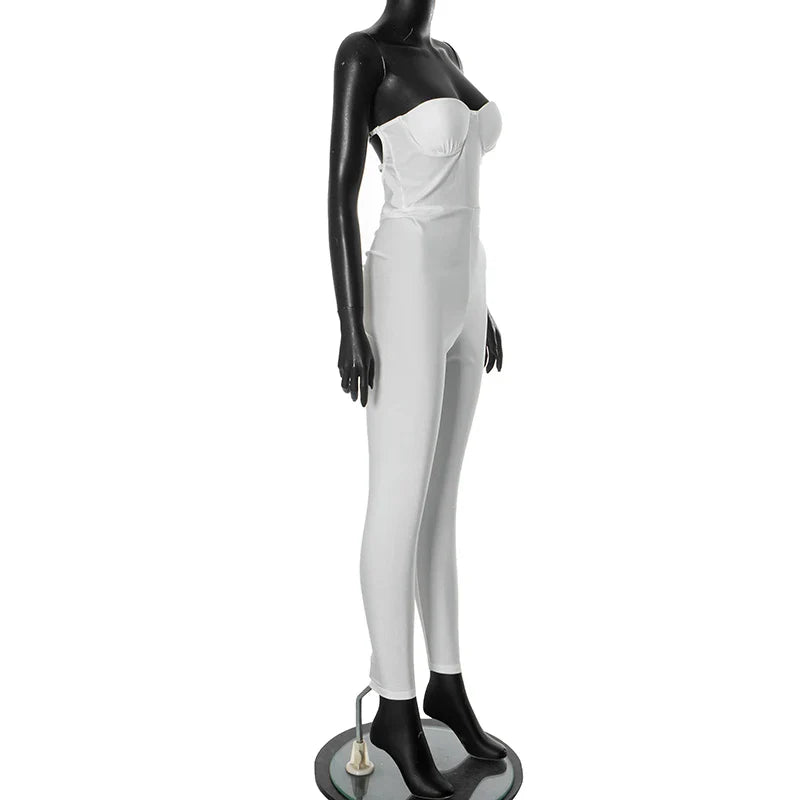 Strapless Shiny and Shaping Jumpsuit - Lorelai