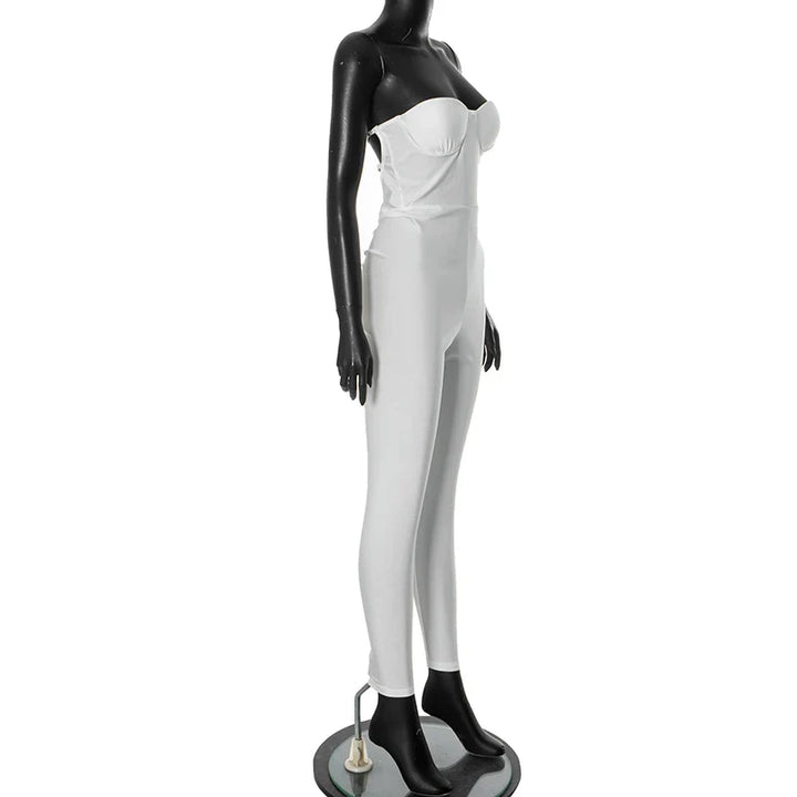 Strapless Shiny and Shaping Jumpsuit - Lorelai
