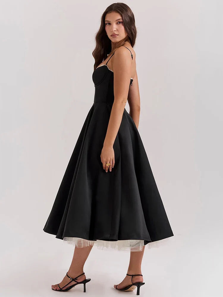 Midi Satin Dress - Adela