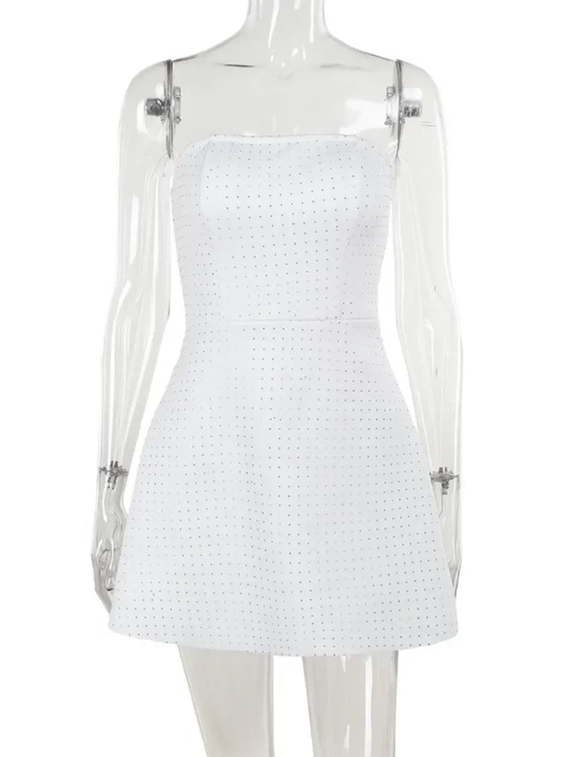 Strapless Mini Dress with Sparkling Sequin Detail - Londyn