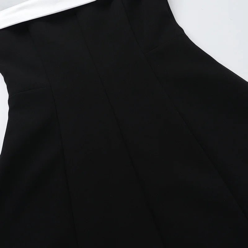 Mini dress with satin off-shoulder straps - Sia