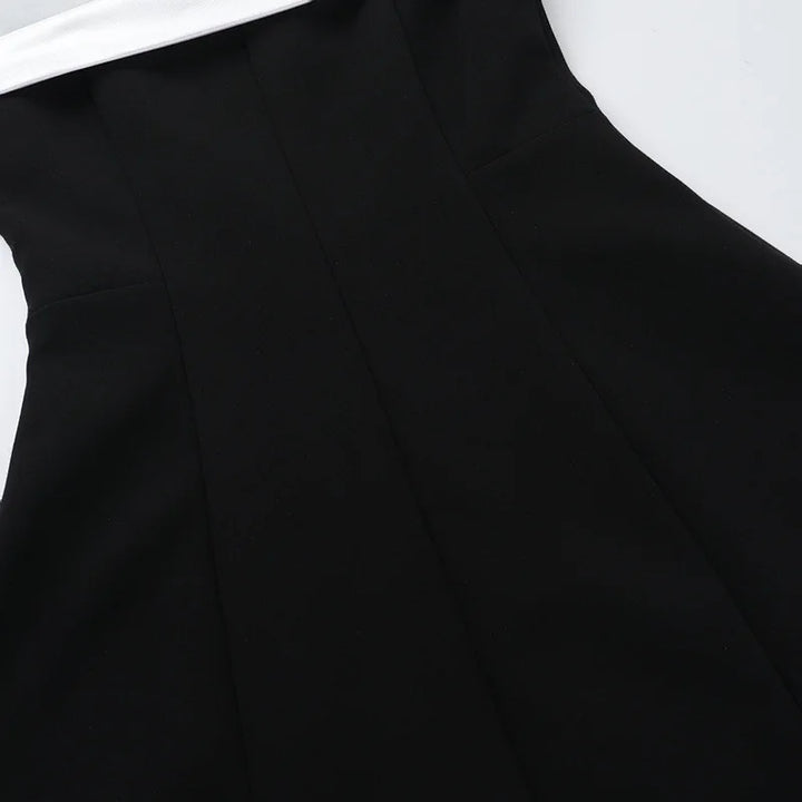 Mini dress with satin off-shoulder straps - Sia