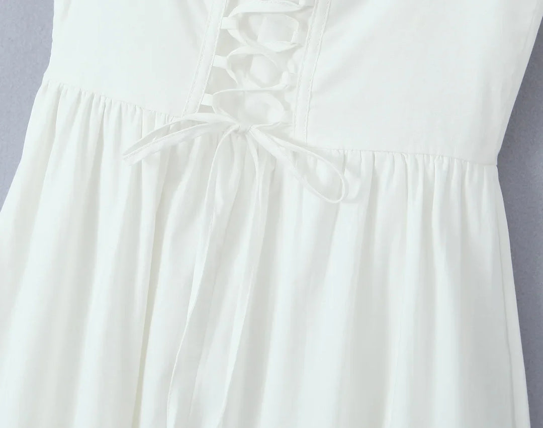 A-Line Midi Dress with Slit Detail - Paloma