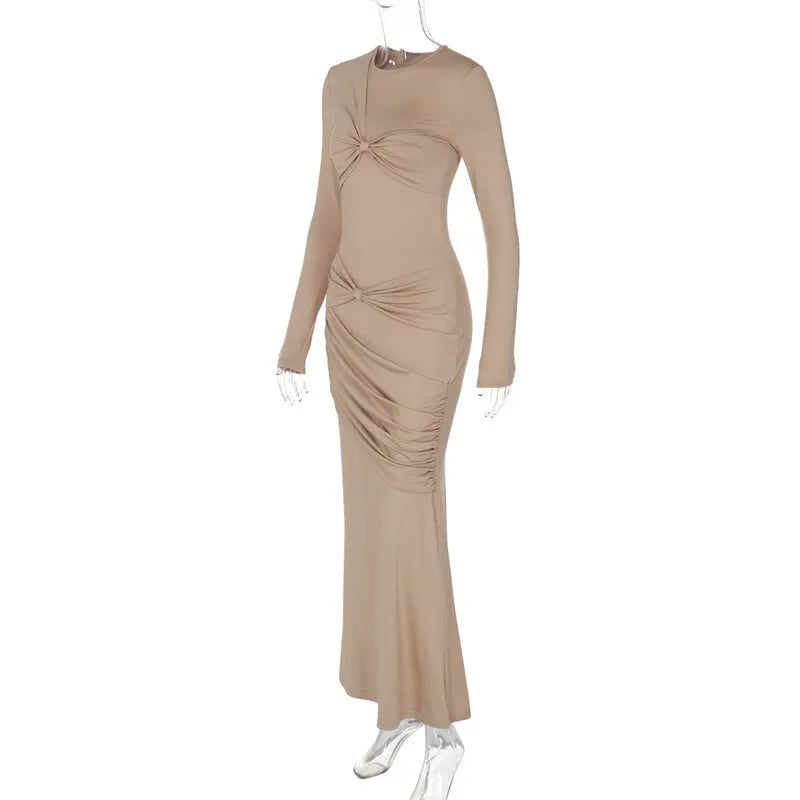 Maxi Dress with Pleats Design - Passy