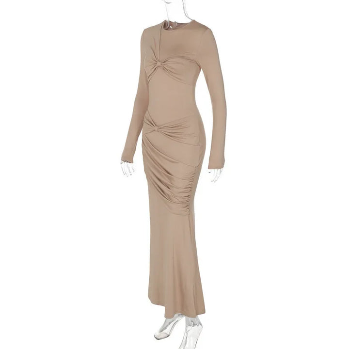 Maxi Dress with Pleats Design - Passy