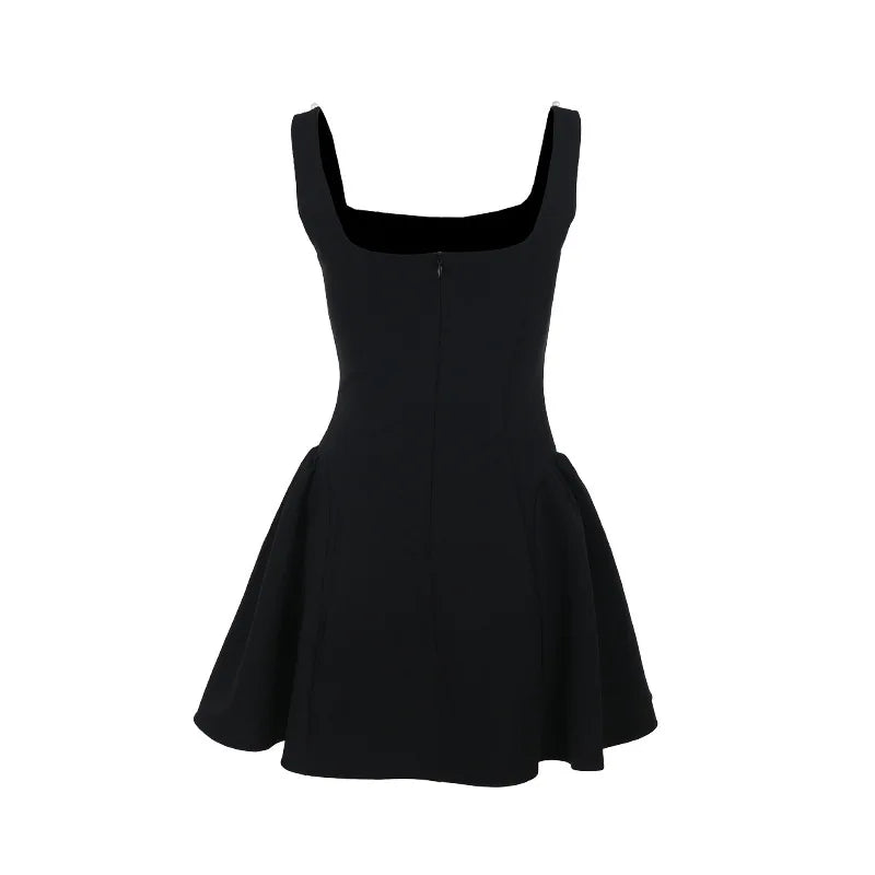 A-Line Mini Dress with Pearl Detail - Paris
