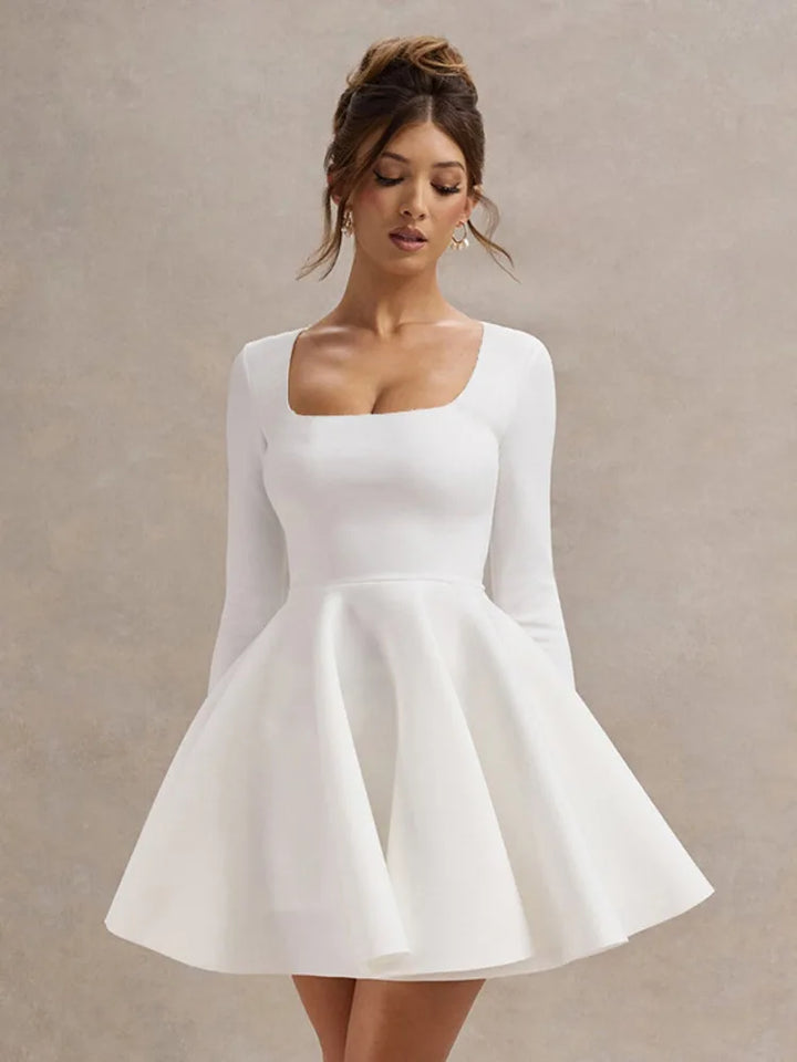 A-Line Mini Dress in Babydoll Style - Noga