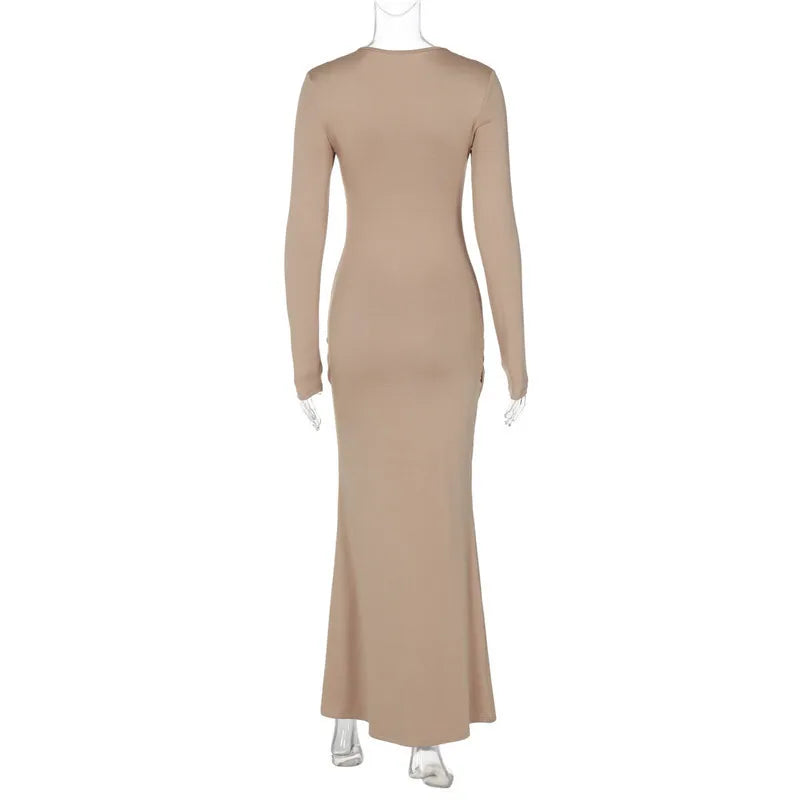 Maxi Dress with Pleats Design - Passy