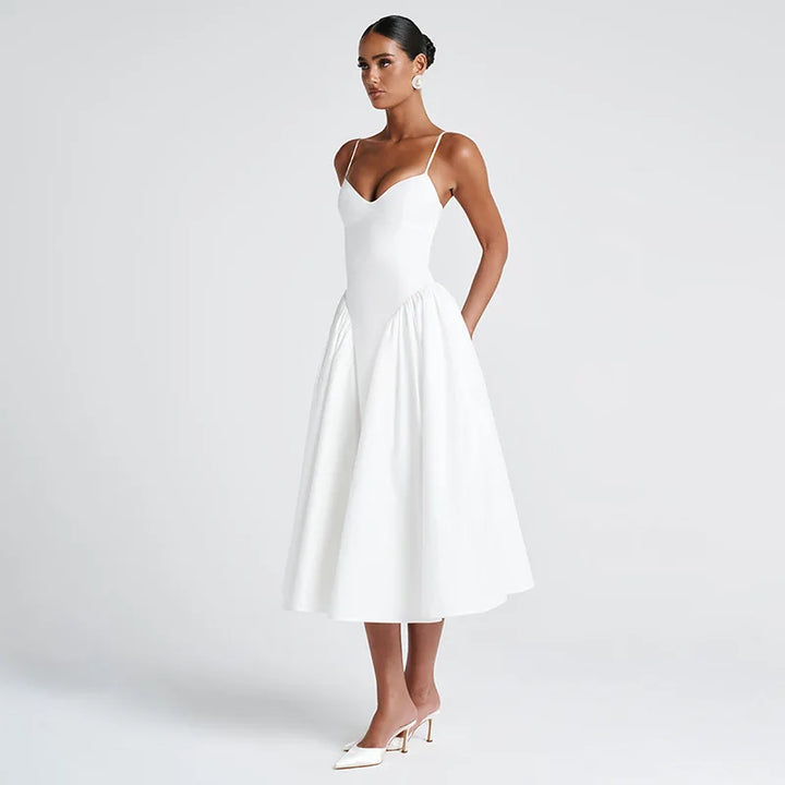 Midi Dress with Classic A-Line Design - Marta