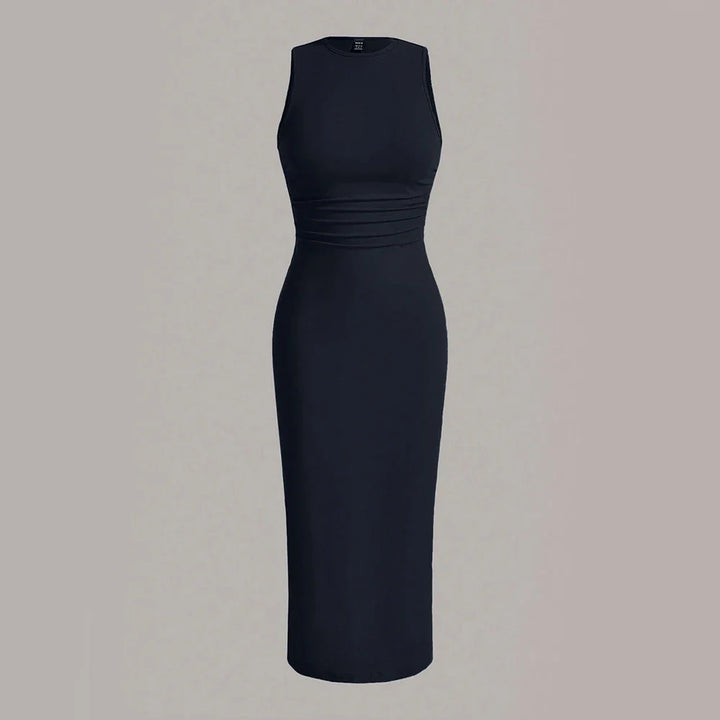 Fitted midi dress with shaping fabric - Novah