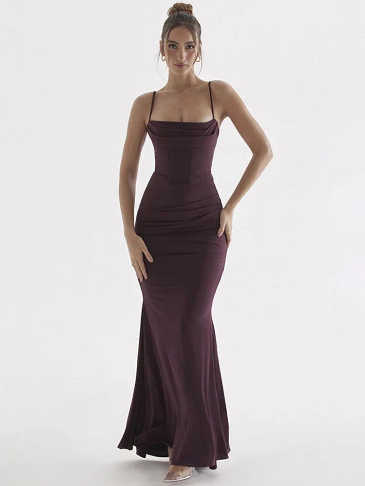 Corset Maxi Dress - Flora