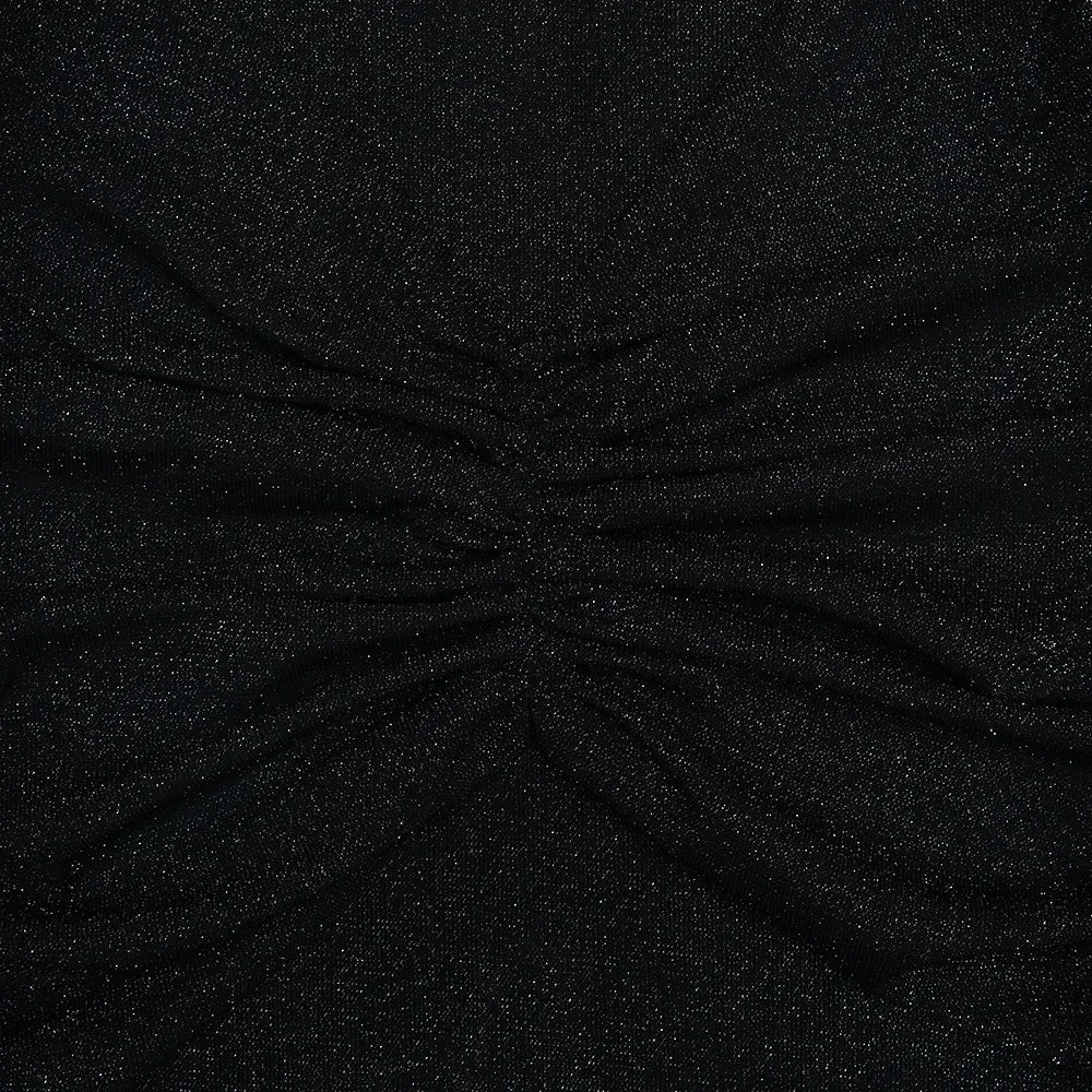 Strapless Maxi Dress with Glitter Mesh and Ruching Detail - Haisley
