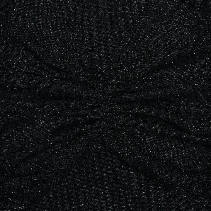 Strapless Maxi Dress with Glitter Mesh and Ruching Detail - Haisley