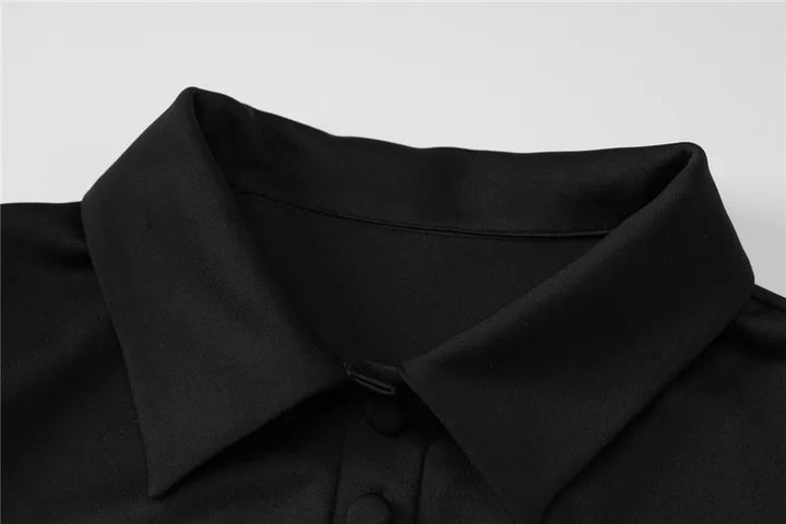 Tailored Mini Dress with Polo Collar - Patrisia