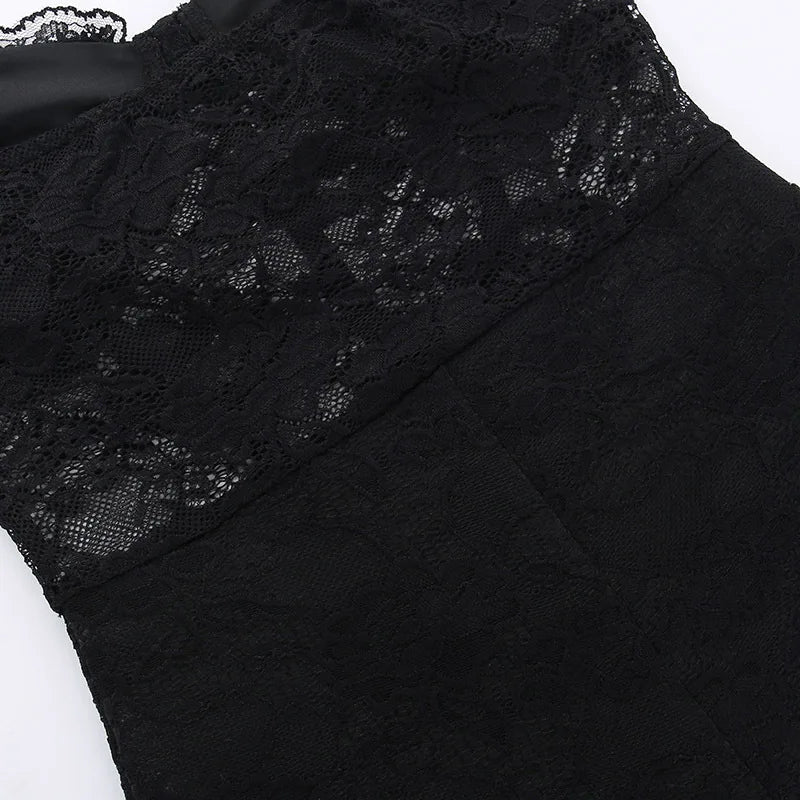 Strapless short pants jumpsuit with lace corset detail - Alex