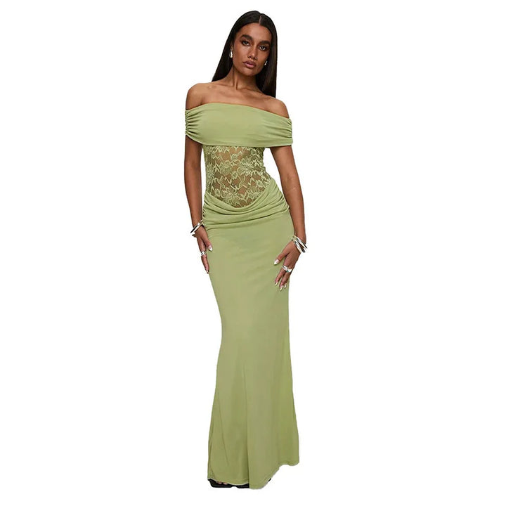 Off-shoulder lace maxi dress - Jessica
