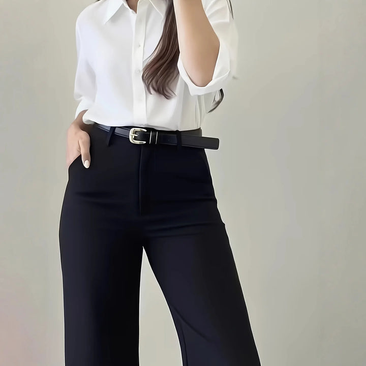 Wide high-waisted pants tailored style