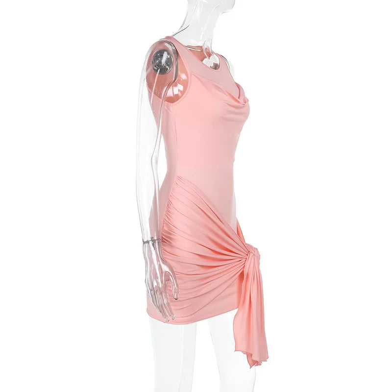 Mini Dress with Tie Detail - Camilla