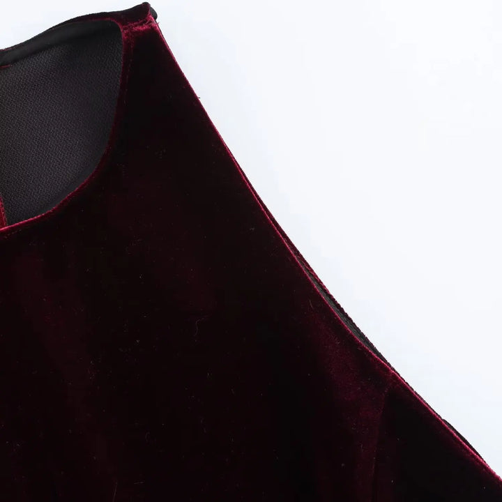 Velvet Mini Dress with A-Line Cut - Sydney