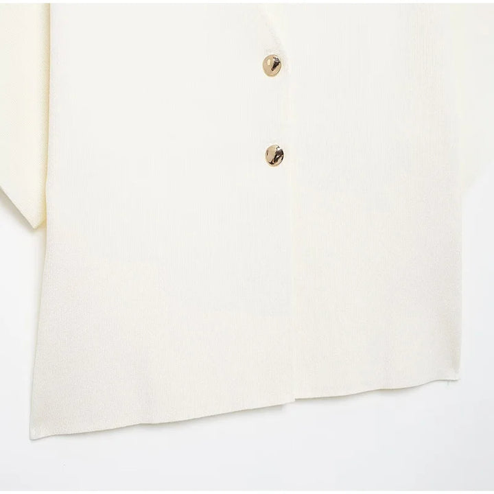 Elegant sweater with gold button decoration - Nela