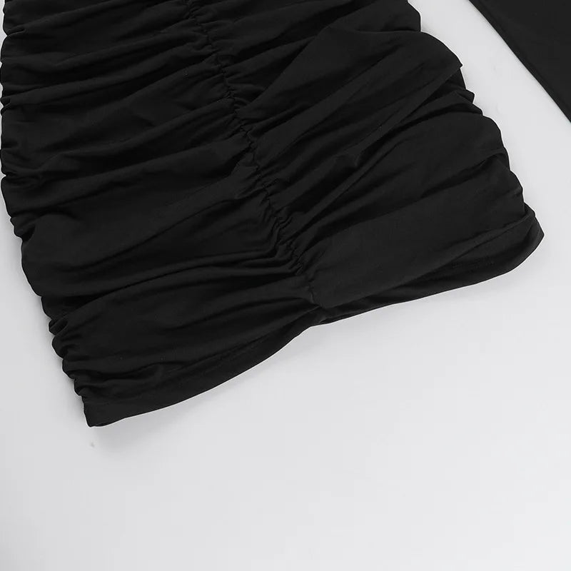 Fitted mini dress with cutouts and studded buckle design - Mace