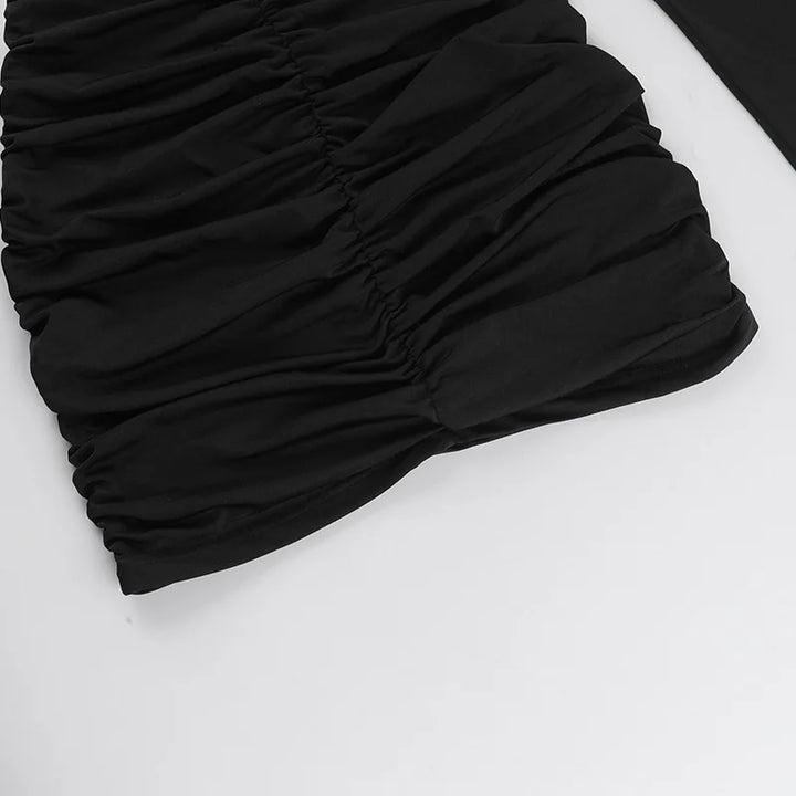 Fitted mini dress with cutouts and studded buckle design - Mace