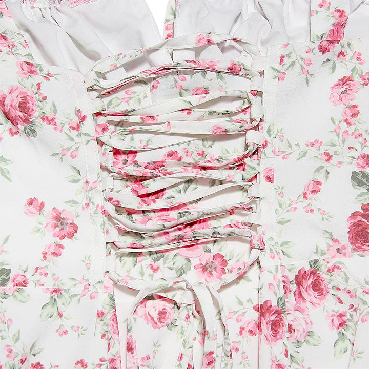 Summer Midi Dress with Rustic Design and Slit Decoration - Angelica