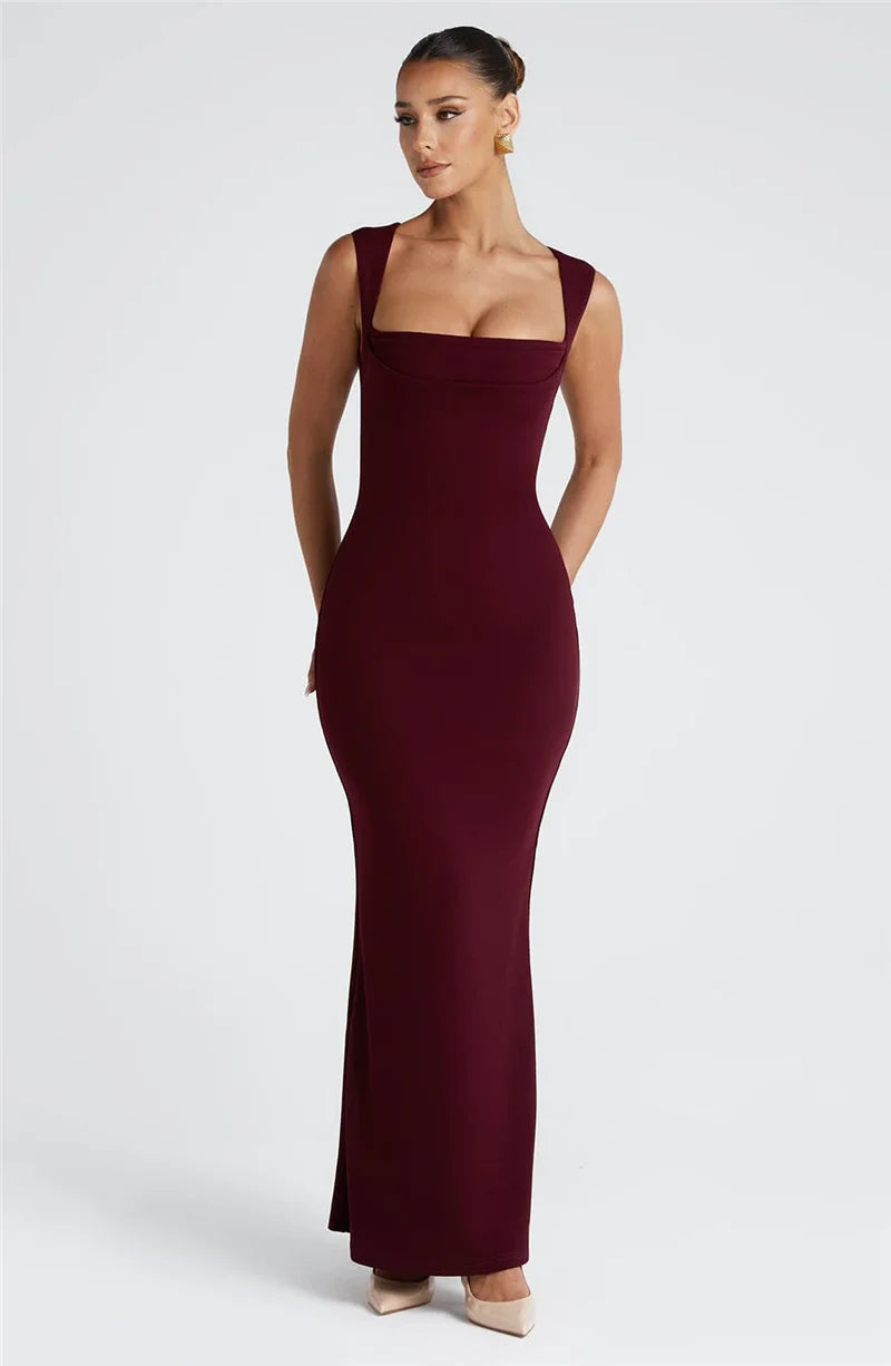 Fitted and Flattering Maxi Dress - Miller
