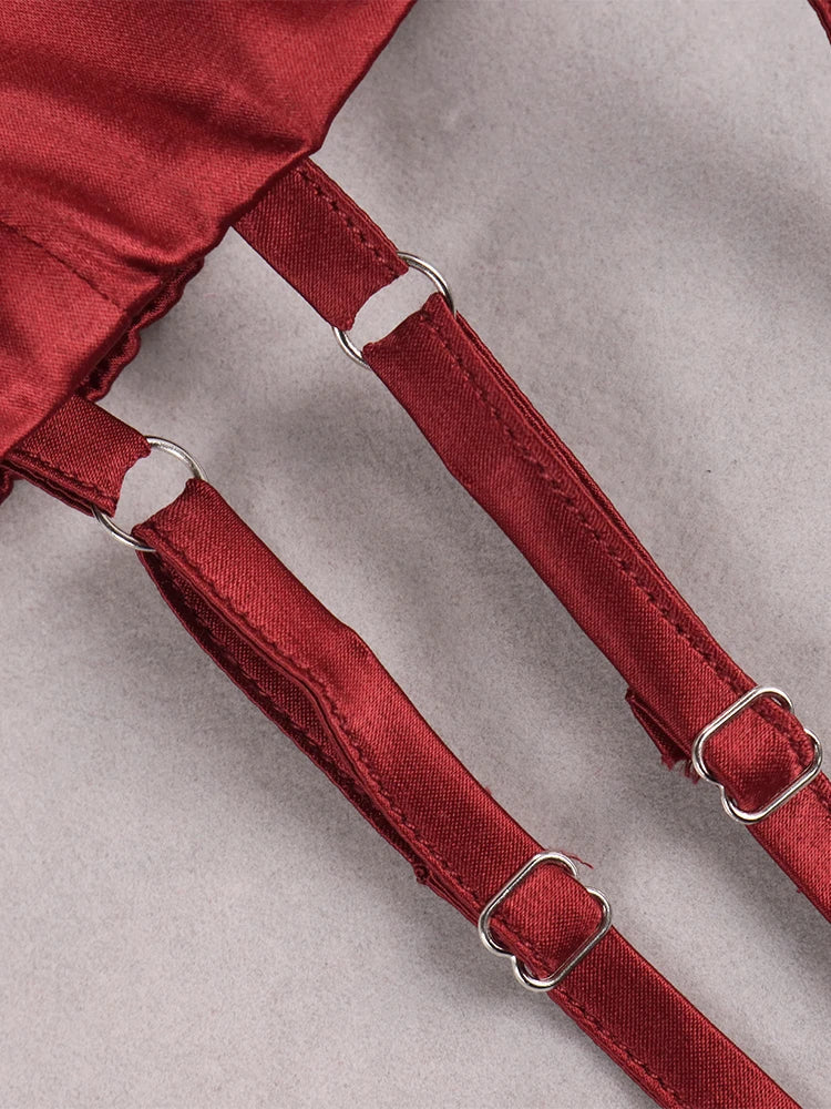 Elegant Satin Maxi Dress with Deep Slit - Venice