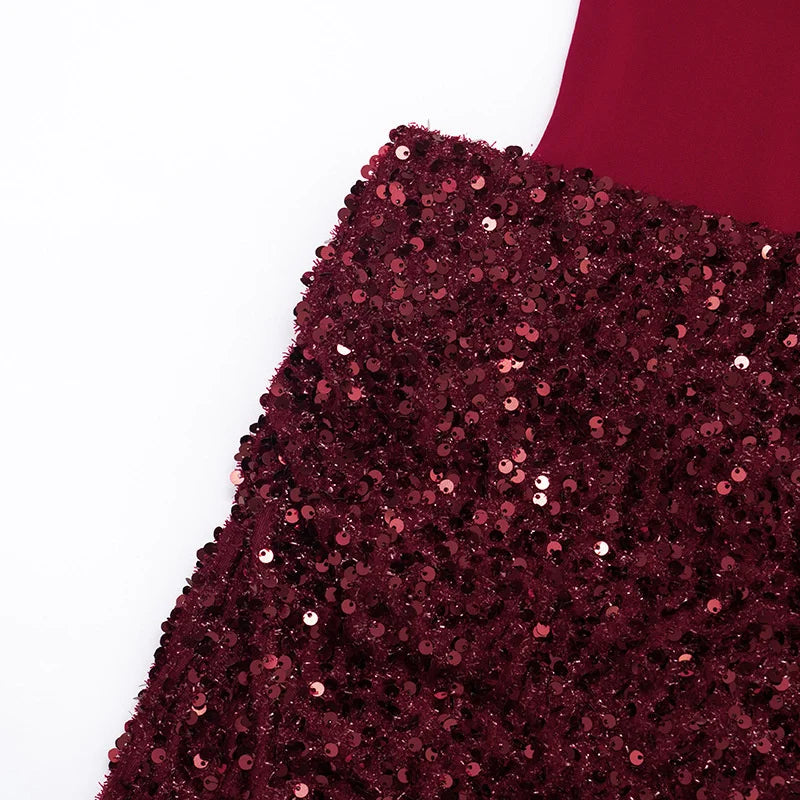 Mini Dress with Sequin Design - Rozan