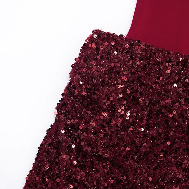 Mini Dress with Sequin Design - Rozan