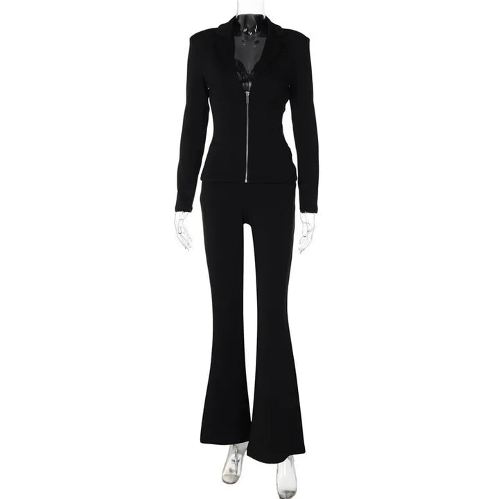 Elegant two-piece suit with zipper closure - Lorraine