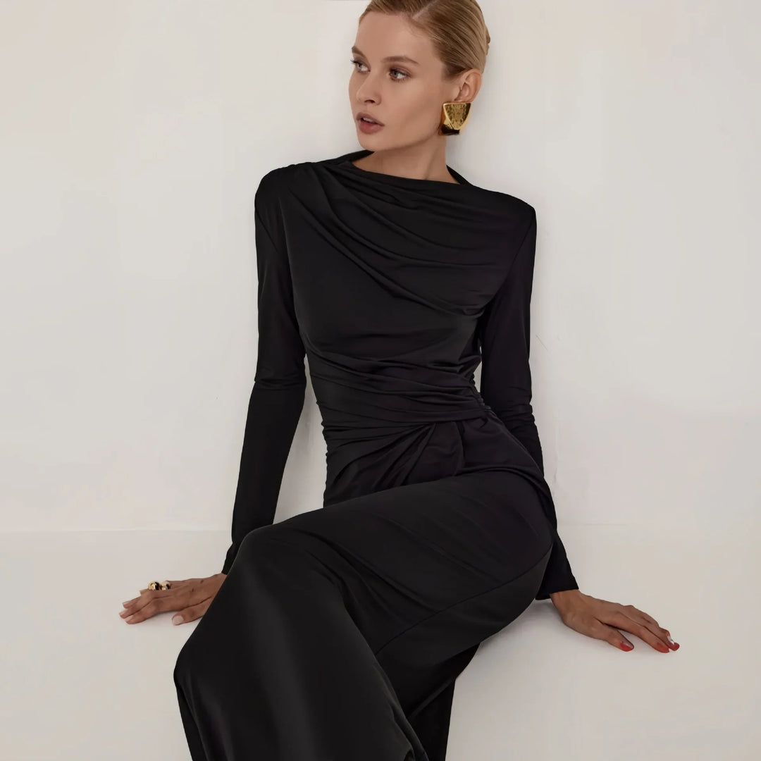 Maxi dress with ruching design - Elia