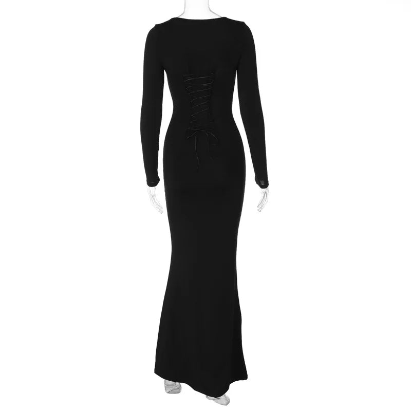 Shaping Maxi Dress with Back Tie for Waist Fit - Madeleine