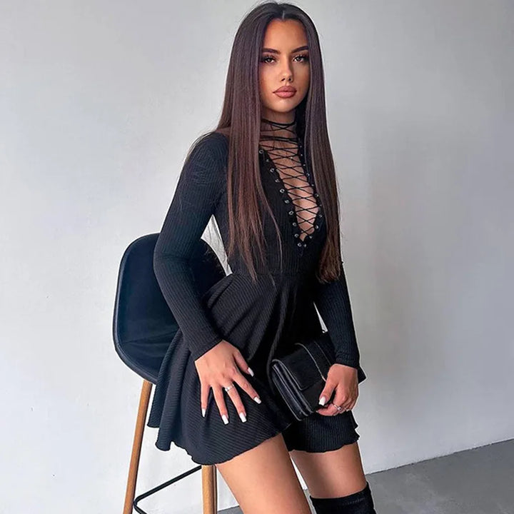 Tie Mini Dress - Dafna