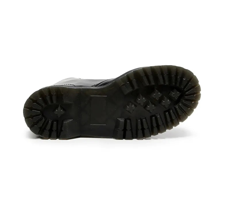 Leather boots with satin laces - Winnie