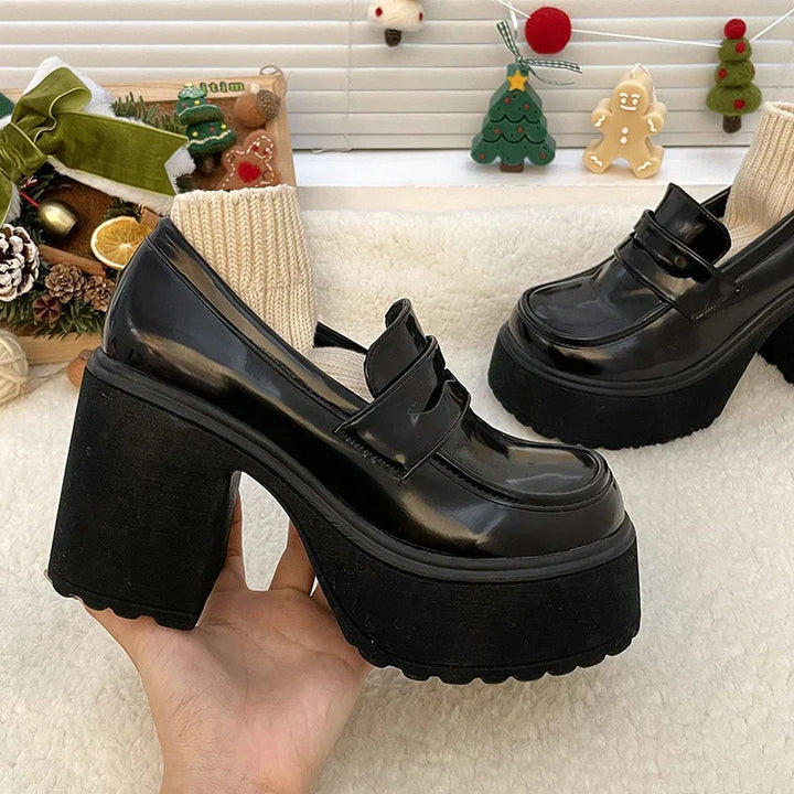 Platform Heel Loafers - Nelly